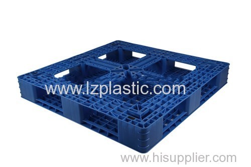 Grid Double Deck Plastic Pallet blue color