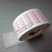 Breakable tamper seal stickers with serial numbers