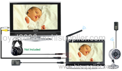 7inch LCD 2.4GHz wireless surveillance AV receiver baby monitoring CCTV system