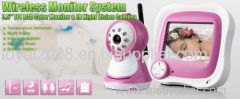 3.5" TFT LCD Color Monitor IR Night Vision Camera Wireless Baby Monitor System