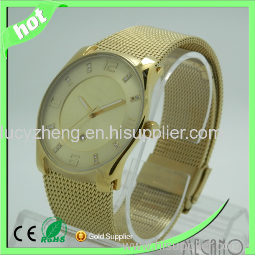 Stainless steel watch gold watch