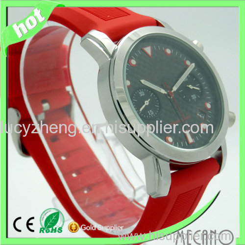 2015 High simple watch stainless steel watch silicone watch