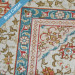 3x5ft handmade silk oriental blue turkish medallion rug