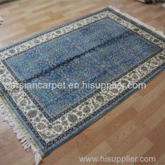 4x6ft Sea Blue Handmade Carpet Supplier Qualified Bosi Hand Made Rug