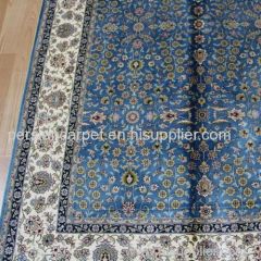 4x6ft Sea Blue Handmade Carpet Supplier Qualified Bosi Hand Made Rug