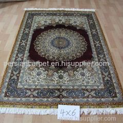 4x6ft central medal red carpet perfect design first--class handmake silk carpet wholesale