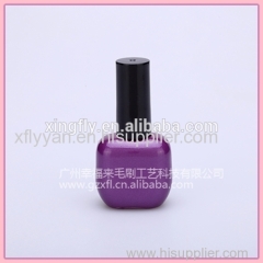 15ml purple oblate nail polish bottle empty glass uv gel nail polish bottle hotsale