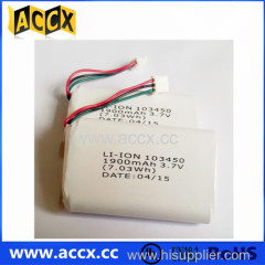 marine radio battery PL103450 3.7v 1800mAh 2000mAh