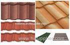 Soundproof Double Roman Roof Tiles , european Stone Coated Metal / Steel Roofing Tiles