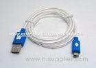 1M Micro USB Data Transfer Cable with Blue Light for Samsung Android Phones