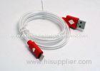 8Pin Lightening USB Data Transfer Cable with Red LED Light for iPhone5 5s 6 6Plus