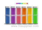 Travel Pocket 2600mAh Sweet Lipstick 18650 Battery Power Bank for Ipad / Ipod