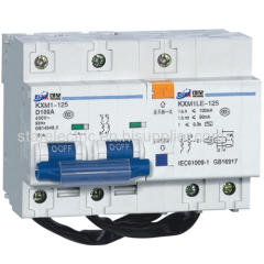 KXM1LE-125 high breaking miniature electric leakage circuit breaker MCCB MCB 1P-2P-3P 1A to 125A