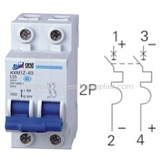 KXM1Z-63 direct current(DC) miniature circuit breaker MCCB MCB 1P-2P-3P-4P 3A to 63A