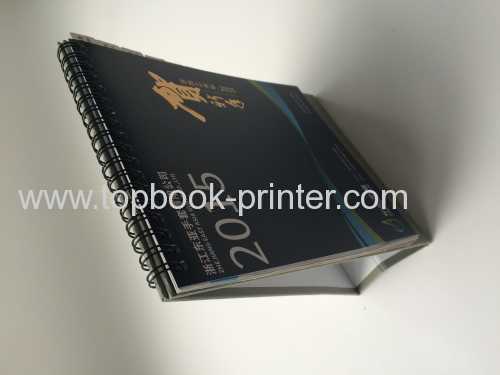 High-grade spiral plastic coil binding desk calendar printing or binding on demands