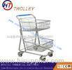 Canada Style 70 Liter Metal Steel Double Grocery Store Shopping Carts for Supermarket