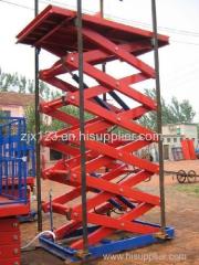 stationary hydraulic lift platform for industrial use