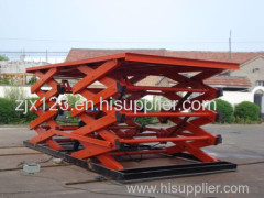 stationary hydraulic lift platform for industrial use
