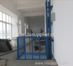 Guide hydraulic lift platform