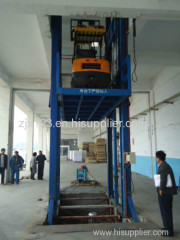 Guide hydraulic lift platform