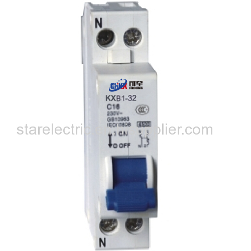 KXB1-32 series residual current movement circuit breaker(Phase line+Neutral line)