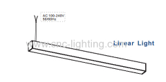 18W 24W 36W Linear LED Troffer Light (Recessed Mounting)