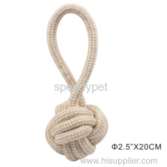 Huge jumbo natural jute-cotton ball with handle rope toys