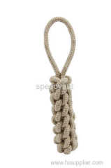 ECO-friendly pet jute-cotton with rope toys handle