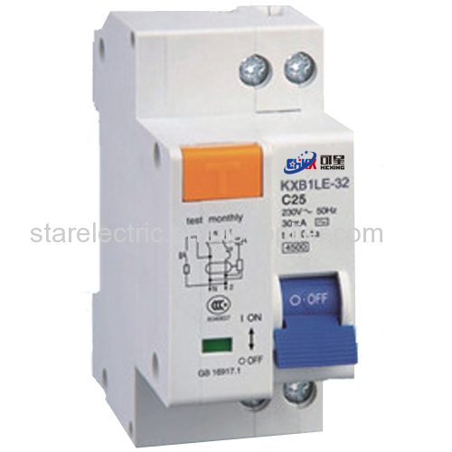 KXB1LE-32 series residual current operated circuit breaker electric leakage protection circuit breaker