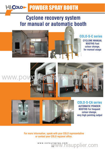 ideal fast color change powder spray booth