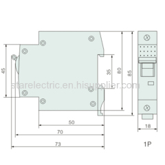 F1 serie miniature circuit breaker with transparent cover overload over current overvoltage and undervoltage protection