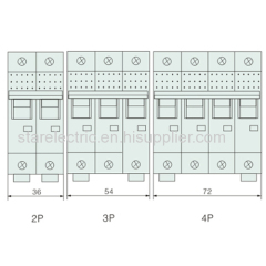 F1 serie miniature circuit breaker with transparent cover overload over current overvoltage and undervoltage protection