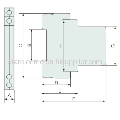 F1 serie miniature circuit breaker  with transparent cover overload over current overvoltage and undervoltage protection