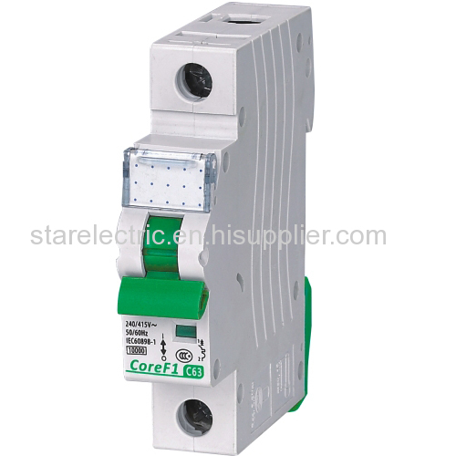 F1 serie miniature circuit breaker  with transparent cover overload over current overvoltage and undervoltage protection