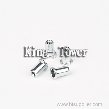 Flat head shoulder screw with spring nickel plated