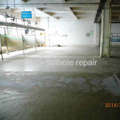 How to repair potholes on garage concrete floor