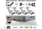 720P 4CH Home CCTV Camera , IP Security Camera System Network Video Recorder 500G