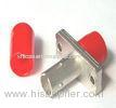 Simplex Hybrid Fiber Optic Cable Adapter FC - ST / SM Zinc Alloy Red CE