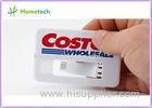 White Business Card USB Memory Disk full Color Logo , Real Storage 4GB Credit Card USB 2.0
