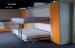 Wood Space Saving Hidden Single Murphy Wall Bed Bunk Bed with Ladder