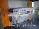 Modern Murphy Bunk Bed for Dormitory , E1 Grade Panel , White Color