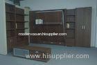 Foldable double wall bed with bookshelf