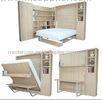 Vertical Folding Wall bed with Desk and Bookshelf for Apartment