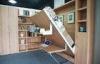 Space Saving Folding Wall Bed Modern With Bookshelf And Office Table