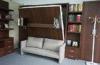 Vertical Folding Sofa Wall bed with Bookshelf for Home Furniture