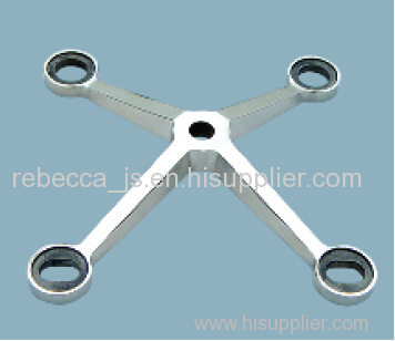 Stainless steel spider fittings (4-legs) for point-fixed glass curtain wall