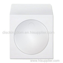 white Paper CD bag with Window and Flap