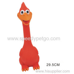 Latex Dog Squeaker Toy Red Chicken Shape