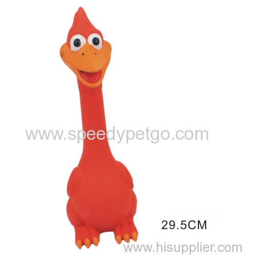 Latex Dog Squeaker Toy Red Chicken Shape