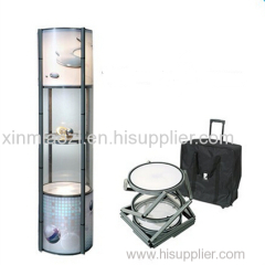 High Showcase Wtih Lighting and Foldable Easy to carry